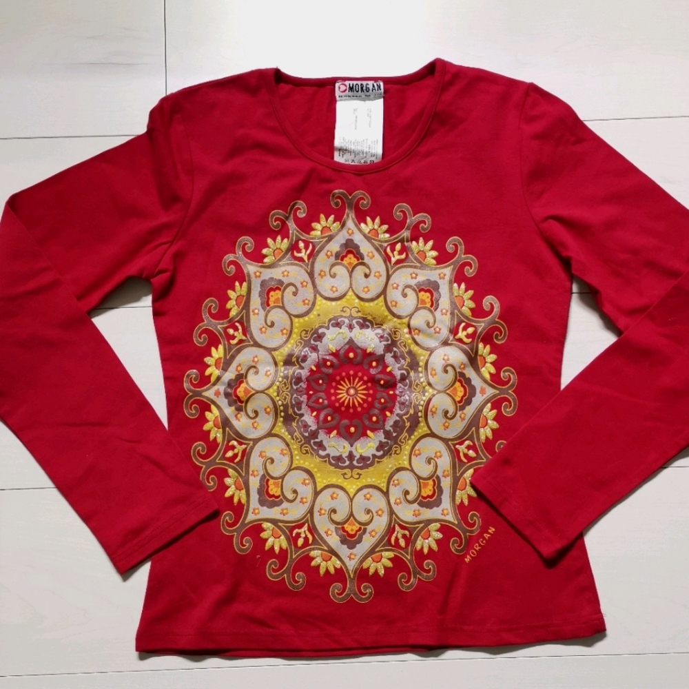 NWOT Morgan de toi cotton long sleeve top